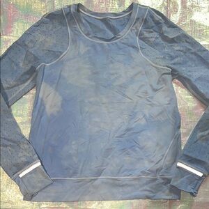 Lululemon Blue Tye-Dye Long Sleeve Top 160.
